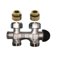 Zestaw przyłączeniowy grzejnikowy jednorurowy HERZ TS-3000 (3798) 1/2'' x 3/4'', rozstaw 50 mm, zawór prosty przystosowany termostatycznie