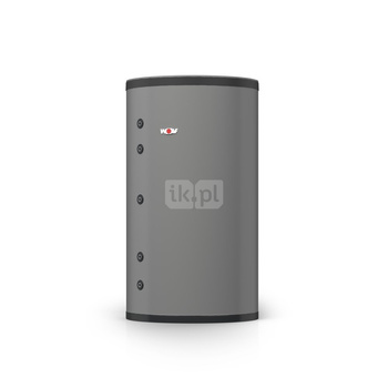 Zasobnik buforowy do podgrzewu c.w.u.i wspomagania c.o.,, BSH 500 w kolorze srebrnym, wraz z termostatycznym zaworem mieszającym,