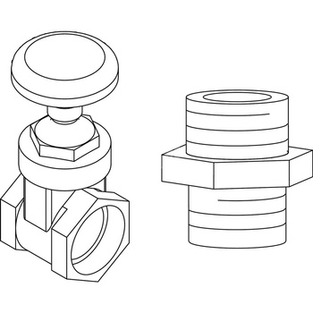 Zestaw zaworu odcinającego brąz, przył. 1 1/4'' dł.110mm szer.130mm Rp 1 1/4'' WILO