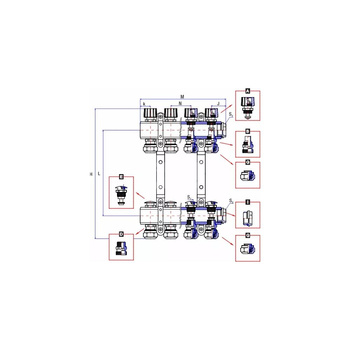 Rozdzielacz ogrzewania RUMET 70C 3 obwodowy
