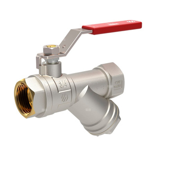 Zawór kulowy SENA Ni-free, z filtrem, 3/4GW x 3/4GW, dźwignia INOX