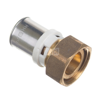 Półśrubunek prosty zaprasowywany QIK, mosiądz, 3/4'' x 16 mm (NZ x złącze zaprasowywane)