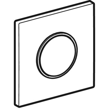 Przycisk uruchamiający Geberit typ 10, do zaworu spłukującego do pisuarów z pneumatycznym uruchamianiem spłukiwania: szczotkowane, polerowany