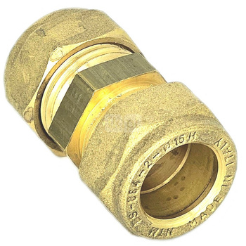 Złączka prosta skręcana QIK Do rur miedzianych, mosiądz, 22 mm (złącze skręcane x złącze skręcane)