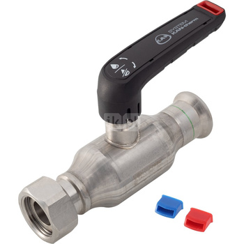 Zawór kulowy z półśrubunkiem z płaskim uszczelnieniem GW Inox - 54 G2 1/4"