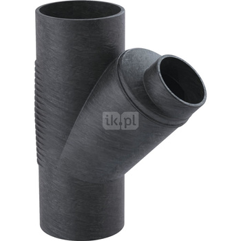 Trójnik GEBERIT Silent-db20 45' PE 160 mm x DN 125 x 135 mm x 160 mm (króciec z tworzywa sztucznego do spawania/zgrzewaniania x króciec z tworzywa sztucznego do spawania/zgrzewaniania x króciec z tworzywa sztucznego do spawania/zgrzewaniania)
