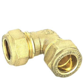 Kolano skręcane QIK Do rur miedzianych, mosiądz, 28 mm (złącze skręcane x złącze skręcane)