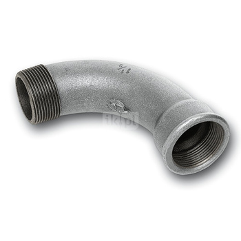 Łuk 90' SANHA 1#, żeliwo (cynk/nikiel) (ocynk), 1 1/4'' (GW x GZ)