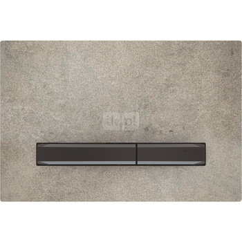 Przycisk uruchamiający Geberit Sigma50, przedni, imitacja betonu, przyciski: czarny chrom, prostokątny