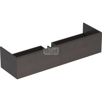 Szafka pod umywalkę GEBERIT Xeno2, 2 szuflady, kolor szary mat płótno szer.1600mm