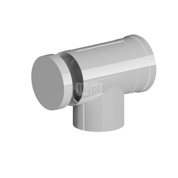 Kolano koncentryczne PP-AL 87 st. DN80/125mm z rewizją z uszczelkami [EPDM]