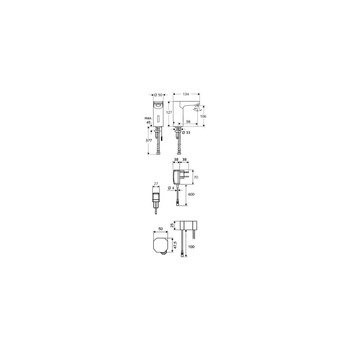 Bateria umywalkowa CELIS E 230V, chrom typ HDK elektroniczna