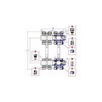 Rozdzielacz ogrzewania RUMET 70C 9 obwodowy