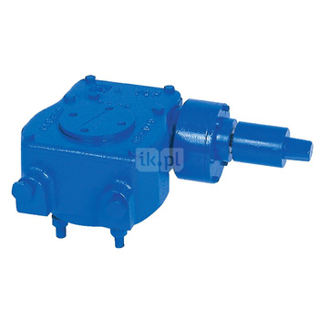 Przekładnia ślimakowa, smarowana fabrycznie - dożywotnio, napędzana kółkiem ręcznym, trzpień z wyjściem pod klucz DN 1000-1200