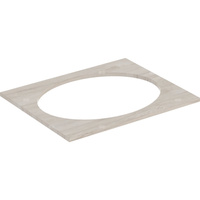 Blat pod umywalkę Geberit Selnova Square wpuszczaną w blat: B=59.1cm, Orzech włoski hickory jasny / Melamina, struktura drewna
