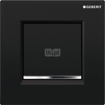 Pneumatyczny zawór spłukujący Geberit do pisuaru, ręczny, Typ 20, czarny-chrom bł.-czarny, prostokątny