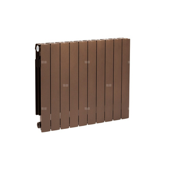 Grzejnik żeberkowy KFA Armatura ADR600/10 aluminium, podłączenie boczne 670 x 805 mm, kolor miedziany