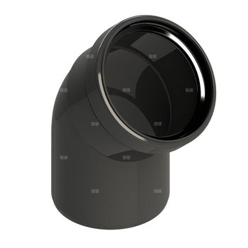 PP kolano 45 st. DN80 mm z uszczelką [EPDM], czarne