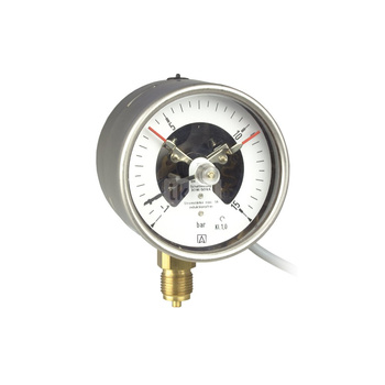 Manometr z rurką Bourdona AFRISO RF kontaktowy magnetyczny MK2 0/400 bar G1/2B radialne fi 100 mm, kl. 1,0%