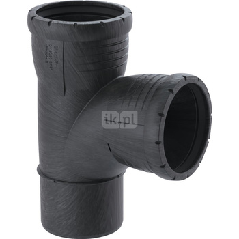 Trójnik GEBERIT Silent-Pro 87.5' PP 125 mm x 100 mm x 125 mm (mufa z tworzywa sztucznego do spawania/zgrzewania x mufa z tworzywa sztucznego do spawania/zgrzewania x króciec z tworzywa sztucznego do spawania/zgrzewaniania)