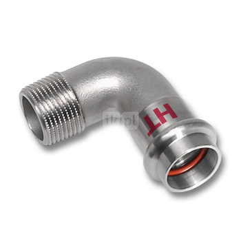 Kolano 90' SANHA NiroSan Press Industry, stal nierdzewna, 42 mm x 1 1/2'' (zw x GZ)