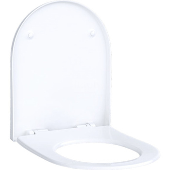 Deska sedesowa Geberit Acanto: Wolne opadanie=Tak, Zawiasy wypinane=Nie, Mocowanie=Od góry, Biały / Błyszczący