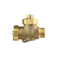 Zawór kulowy HERZ Thermoflex 10 x 20 GZ prosty, uchwyt: brak