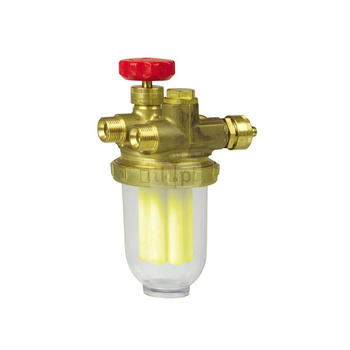 Filtr olejowy AFRISO R500Si jednorurowy z powrotem fi 3/8'' x 3/8'' GW x GZ, z wkładem plastikowym, maks. przepływ 210 l/h