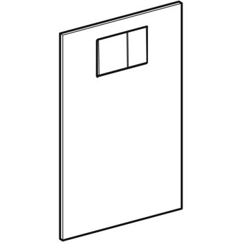 Płyta ozdobna Geberit AquaClean: Biały / Szkło