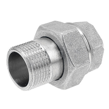 Śrubunek prosty z uszczelką FERRO, mosiądz (chrom), 5/4'' (GW x GZ)