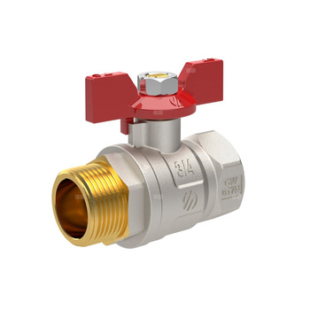 Zawór kulowy SENA VA30 Ni-Free, 3/8GW x 3/8GZ, pokrętło motylkowe