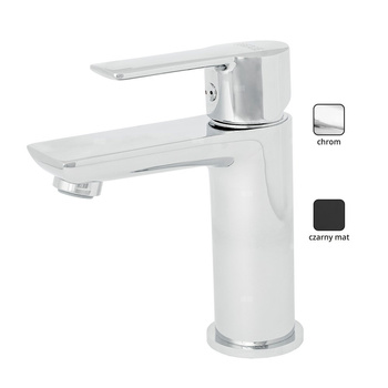 84401 Bateria WEGA umywalkowa stojąca czarny mat głowica 35