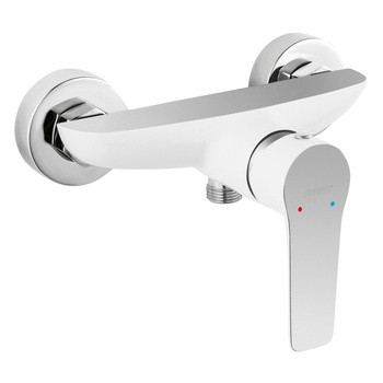 Bateria natryskowa FERRO ADORE WHITE-CHROME, kolor chrom/biały, montaż bez natrysku