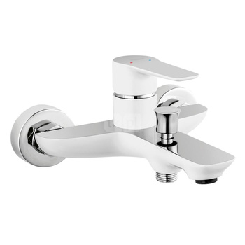 Bateria wannowa FERRO ADORE WHITE-CHROME, kolor chrom/biały, montaż bez natrysku