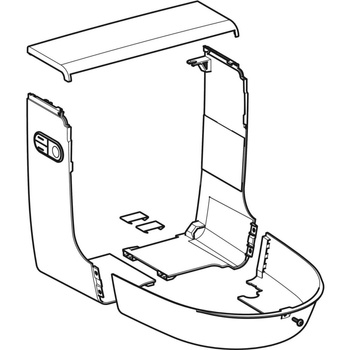 Zestaw wypełnienia przycisku uniwersalnego do Geberit AquaClean Mera: Biały-alpin