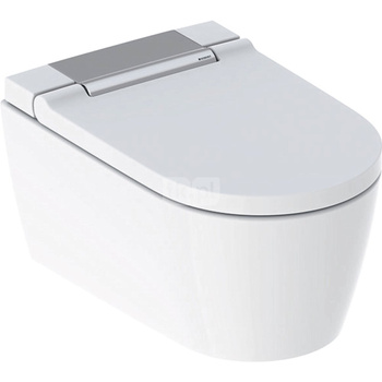 Urządzenie WC z funkcją higieny intymnej Geberit AquaClean Sela, wisząca miska WC: Miska ustępowa: biały / KeraTect, Panel dekoracyjny: chrom błyszczący