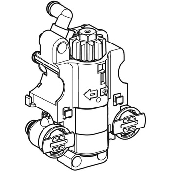 Jednostka funkcjonalna Geberit bez generatora, do baterii umywalkowych Piave i Brenta: Mieszacz=Z mieszaczem termostatycznym