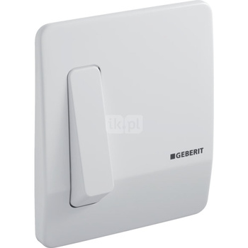 Przycisk uruchamiający Geberit do zaworu spłukującego do pisuarów z pneumatycznym uruchamianiem spłukiwania, przycisk uruchamiający Highline: Biały-alpin