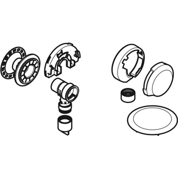 Zestaw wykończeniowy Geberit do zestawu odpływowo-przelewowego do wanien i brodzików d90: Chrom błyszczący