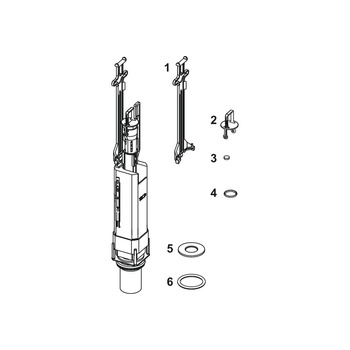 Kompletny zawór spustowy A3 z koszem i dociskiem zaworu TECE profil