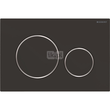 Przycisk uruchamiający Geberit Sigma20, przedni, czarny mat, easy-to-clean, okrągły