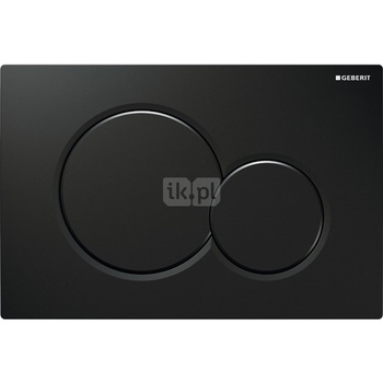 Przycisk uruchamiający Geberit Sigma01, przedni, czarny RAL 9005, okrągły