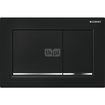 Przycisk uruchamiający Geberit Omega20, przedni/górny, czarny-chrom bł.-czarny, prostokątny