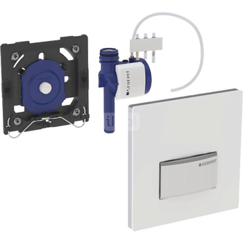 Pneumatyczny zawór spłukujący Geberit do pisuaru, ręczny, Typ 50, uniwersalny, prostokątny