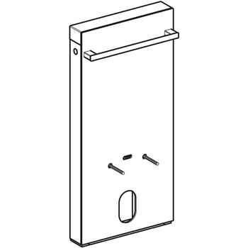Moduł sanitarny do bidetu GEBERIT Monolith, 1010 mm x 480 mm x 106 mm, regulacja wysokości, front: czarny, bok: czarny
