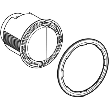 Przycisk Geberit do zdalnego uruchamiania spłukiwania typ 10, pneumatyczny, okrągły, do spłukiwania dwudzielnego: Chrom błyszczący