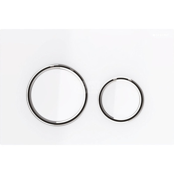 Przycisk uruchamiający Geberit Sigma50, przedni, szkło białe, okrągły