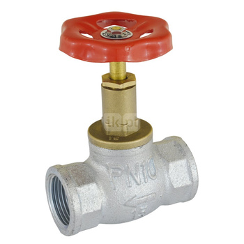 Zawór wodny FERRO Zaporowy prosty grzybkowy, żeliwo GW 1/2'' x GW 1/2''