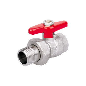 Zawór kulowy PERFEXIM PHA-005/SM mosiądz niklowany, PN30 1'' GZ x GW, uchwyt: pokrętło