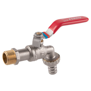 Zawór kulowy FERRO F-Comfort czerpalny 3/8'' x 3/4'' GZ-Złączka do węża, uchwyt: dźwignia
